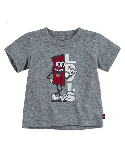 Levi's® Half Sleeves Printed Tee - Grey