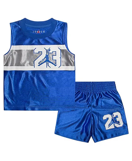 Jordan Sleeveless 23 Print Tee With Shorts - Blue