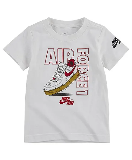 Nike Half Sleeves Sneaker Print Tee - White