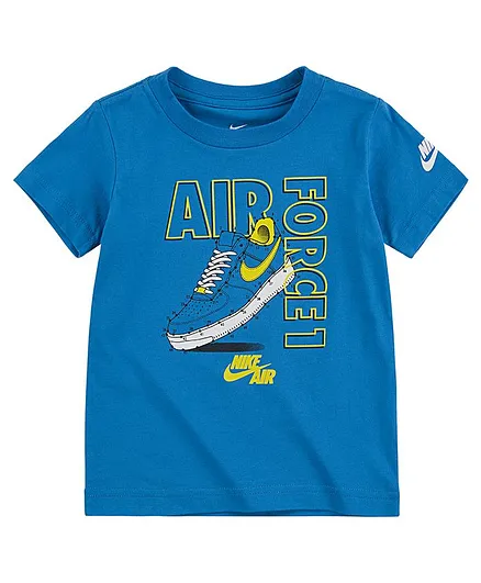 Nike Half Sleeves Sneaker Print Tee - Blue
