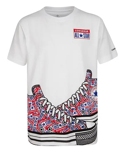 Converse Chuck Sneaker Logo Print Tee - White