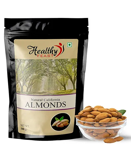 Healthy Feast Natural Almonds Pack - 500 gm