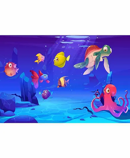 WENS Nature Theme Self Adhesive Wall Poster - Multicolor