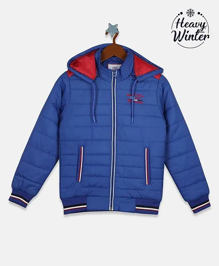 Monte Carlo Full Sleeves Hooded Jacket - Royal Blue