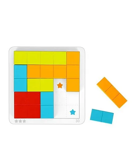 Tooky Toys Wooden Shape Board Puzzle Multicolour - 25 Pieces