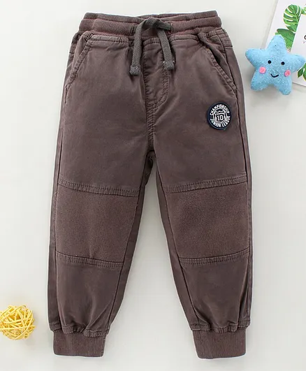 Babyhug Full Length Jogger Pant - Dark Grey