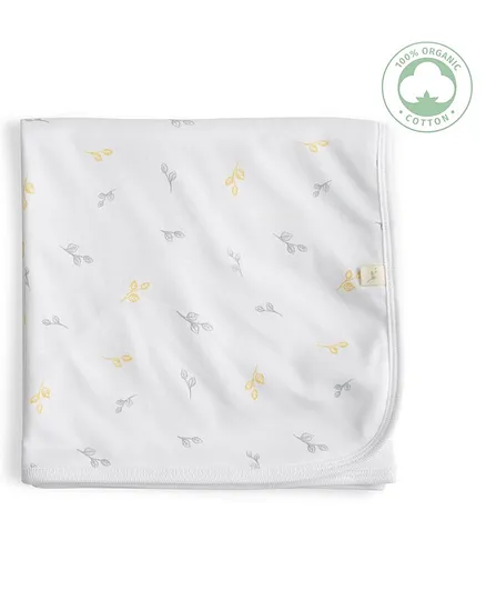 Tiny Twig Leaf Bunny Rug - White