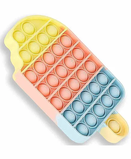 ADKD Icecream Shaped Pop Bubble Fidget Sensory Stress Busting Silicone Toy - Multicolour