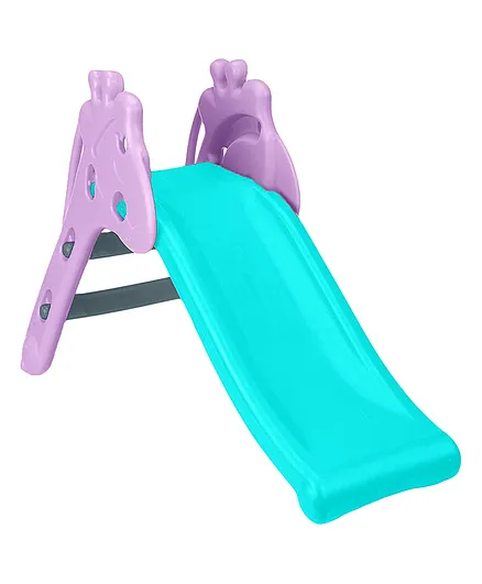 Lattice Giraffe Design Foldable Big Garden Slide - Purple