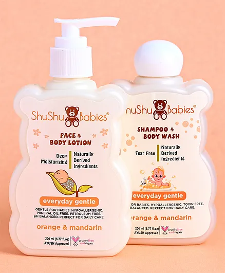 Shushu Babies Natural Orange & Mandarin Winter Combo Pack of 2 - 200 ml Each