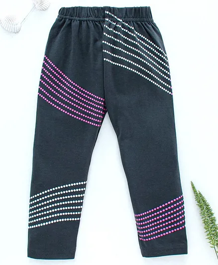 Fido Full Length Printed Leggings - Black