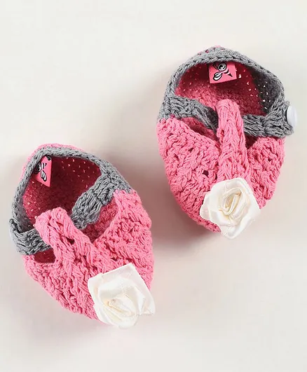 Buzzy Rose Detailing Booties - Pink