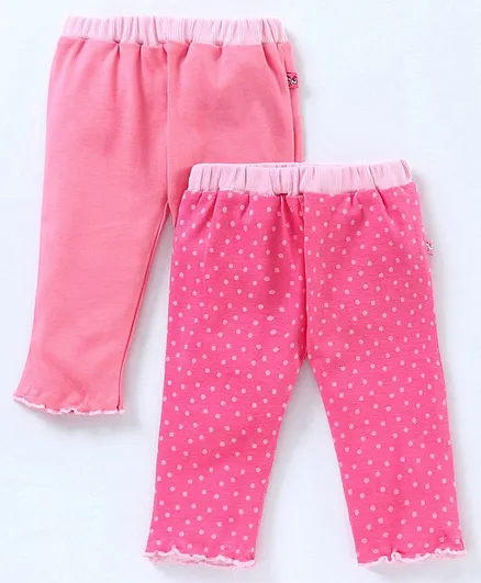Buzzy Pack Of 2 Polka Dotted Leggings - Pink