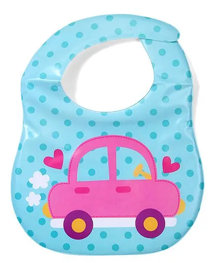 Ladybug Feeding Bib With Pocket Car & Heart Design (Color May Vary)