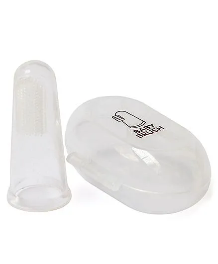 Babycenter India Fingertip toothbrush with Case - Transparent