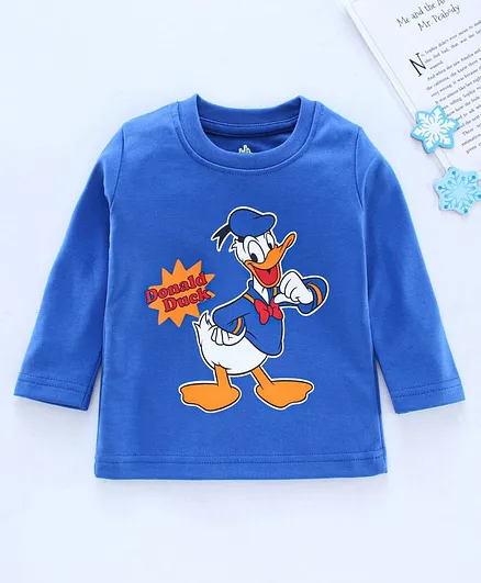 Bodycare Full Sleeves Tee Mickey Mouse Print - Blue