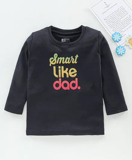 Bodycare Full Sleeves T-Shirt Text Graphic - Black
