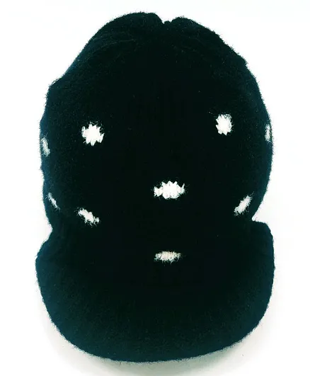 Kid-O-World Polka Woolen Tee Cap - Black