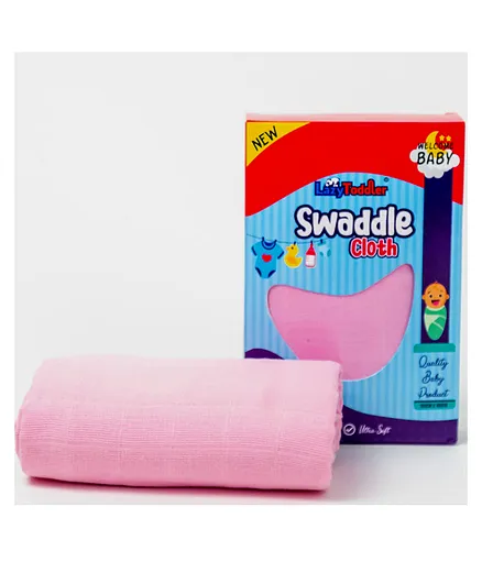 LazyToddler Organic Cotton Muslin Extra Large Swaddle - Pink