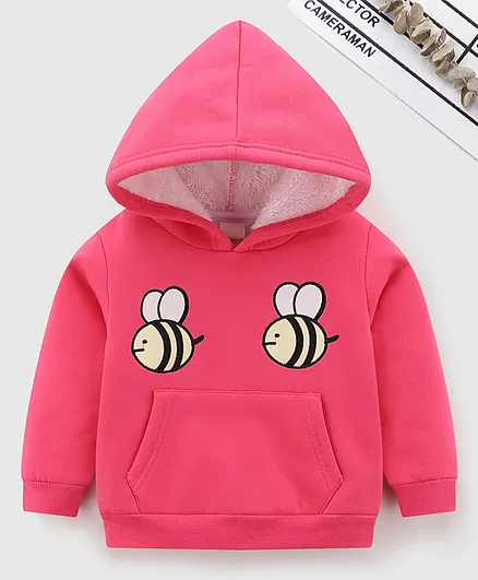 Kookie Kids Full Sleeves Hoodie - Pink