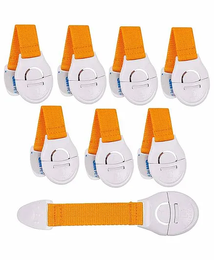 KitschKitsch Child Proofing Safety Locks Latches Pack of 8 - Yellow