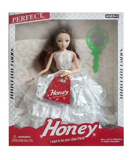 Yunicorn Max Cute Doll With Movable Joints White - Height 33 cm