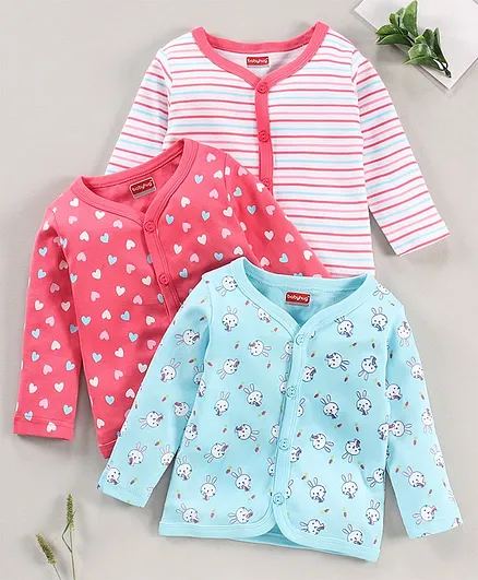 Babyhug Front Open Vest - Pack of 3