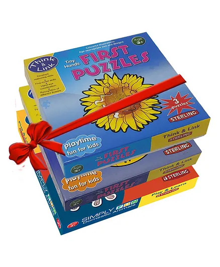 Sterling Animal Jigsaw Puzzle Multicolor Pack of 3 - 6 Pieces Each