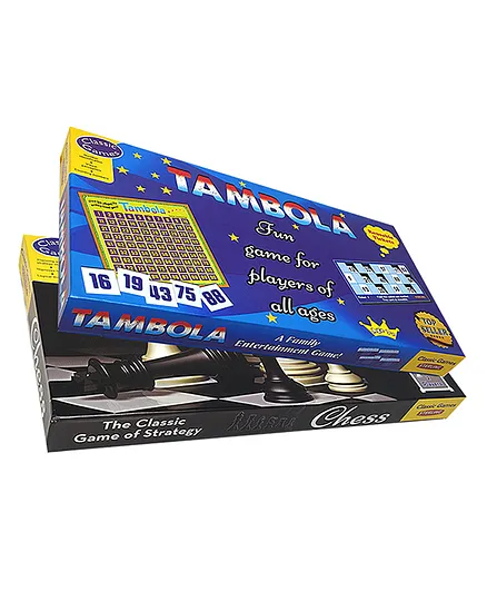 Sterling 2 in 1 Board Game Chess and Tambola Combo - Multicolor