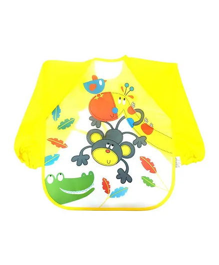 MOMISY Waterproof Wearable Apron Cartoon Print - Red