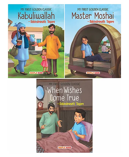 My First Golden Classic Kabuliwallah When Wishes Come True Master Moshai Illustrated Story Books Pack of 3 - English