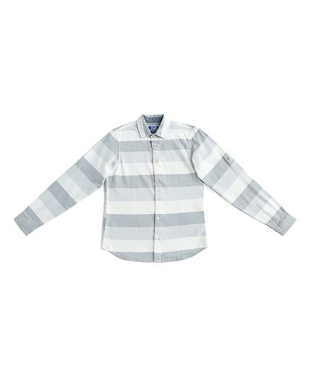 Jack & Jones Juniors Full Sleeves Striped Shirt - White