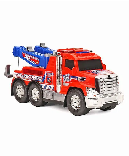 Dickie Free Wheel Tow Toy Truck - Red Blue