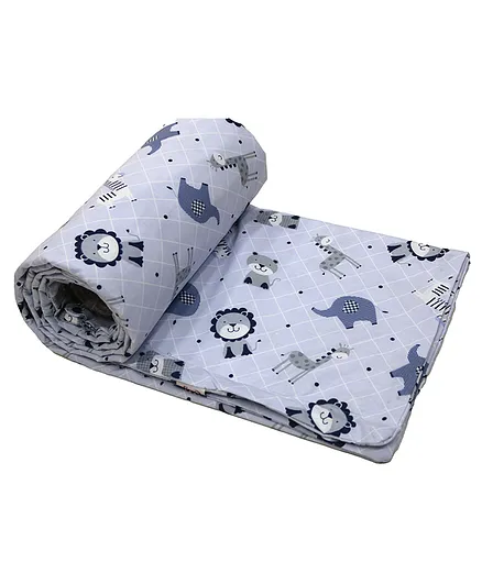 Florida Cotton Double Bed Dohar - Blue