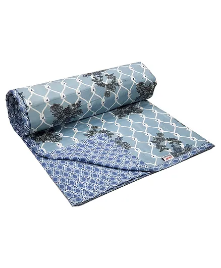 Florida Cotton Double Bed Dohar - Blue