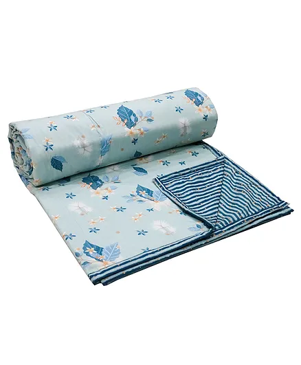 Florida Cotton Single Bed Dohar - Blue