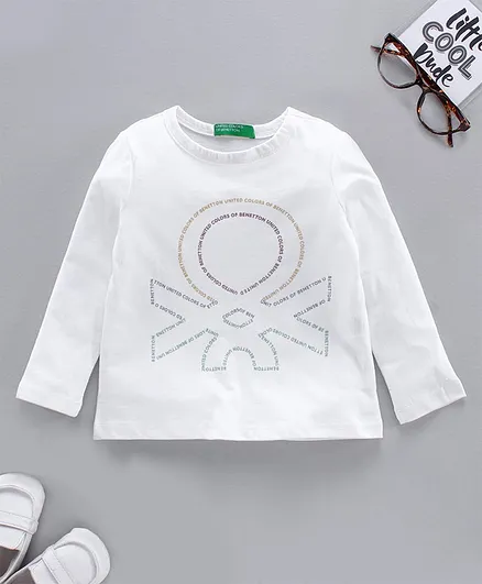 UCB Full Sleeve Tee Logo Print - Off White