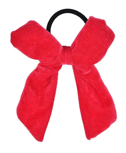 Funkrafts Velvet Bow Rubber Band - Pink