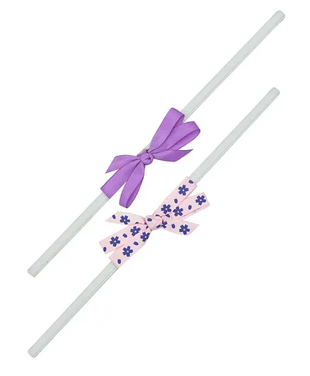 Funkrafts Pack Of 2 Bow Headbands - Purple