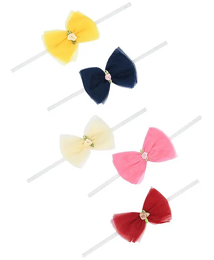 Funkrafts Bow Detailing Headbands Pack of 5 - Multicolor