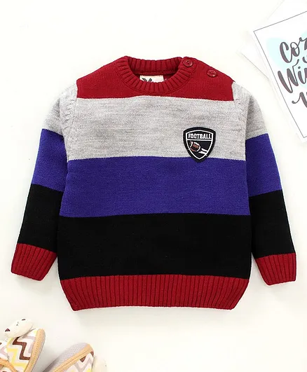 Yellow Apple Full Sleeves Pullover Sweater - Maroon