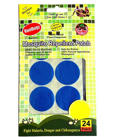 RunBugz Mosquito Repellent Patch Blue - Pack Of 24
