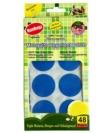 RunBugz Mosquito Repellent Patch Blue - Pack Of 48