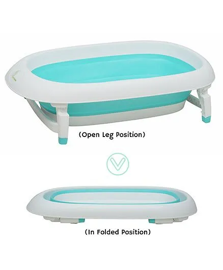 R for Rabbit Bubble Double Elite The Folding Baby Bath Tub - Sea Green