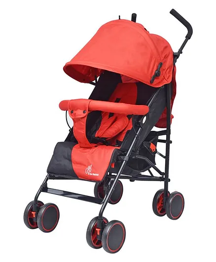 R for Rabbit Twinkle Twinkle Compact Folding Baby Stroller - Red Black