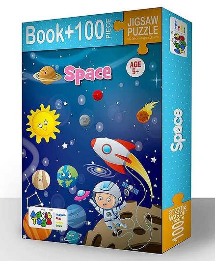 Advit Toys The Space Jigsaw Puzzle And Book Multicolour - 100 Pieces