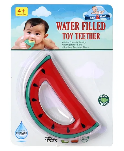 Toes2Nose Watermelon Shape Water Filled Toy Teether - Multicolour