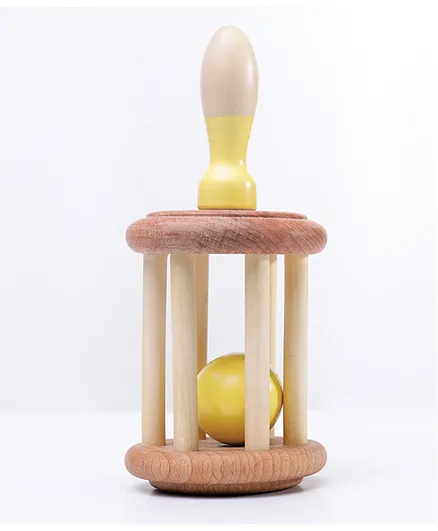 Little Jamun Handle Rattle - Yellow