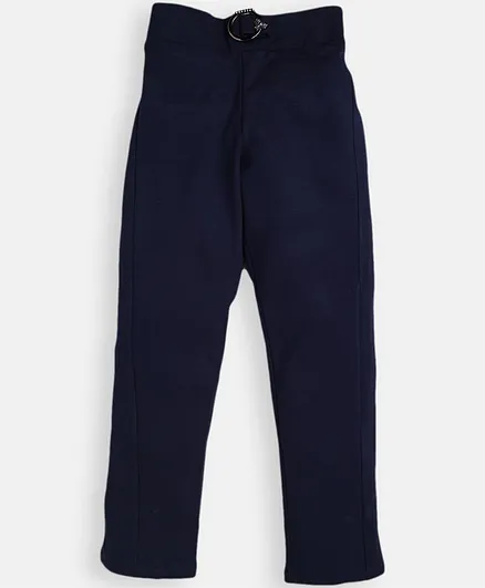 Nottie Planet Full Length Solid Colour Pants - Navy Blue
