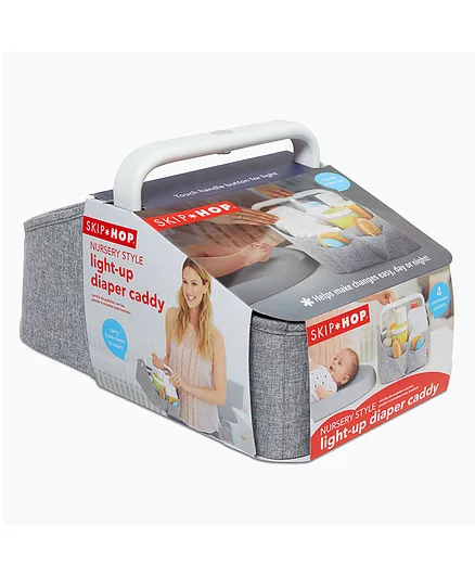 Skip Hop Light Up Diaper Caddy - Grey